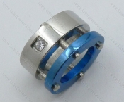 Inlay Zircon Stone Ring Pendant - KJP050390