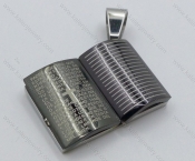Black Plating Stainless Steel Bible Pendant - KJP050141