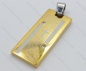 Gold Plating Tag Pendant - KJP050168