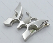 Kalen Pure Silver Stainless Steel White Cutting Butterfly Pendants - KJP050697