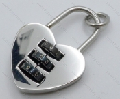 Stainless Steel Heart Lock Pendants - KJP050716