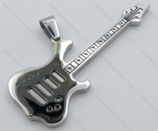 Stainless Steel Black Guitar Pendant - KJP050736