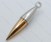 Stainless Steel Rose Gold Bullet Pendant - KJP050747