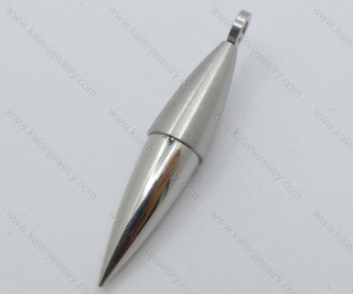 Stainless Steel Bullet Pendant - KJP050748