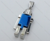 Blue Stainless Steel Zegapain Pendant - KJP050789