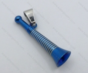 Blue Stainless Steel Trumpet Pendant - KJP050829