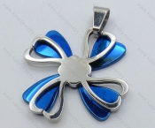 Stainless Steel Blue Flower Pendant of Kalen Jewelry - KJP050909