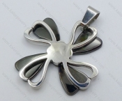 Stainless Steel Black Flower Pendant of Kalen Jewelry - KJP050910