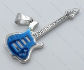 Blue Epoxy Stainless Steel Guitar Pendants of Kalen Jewelry - KJP050920