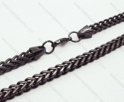 Black Plating Stainless Steel Necklace - KJN200015