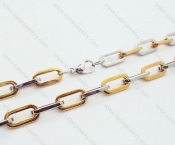 Stainless Steel Gold Plating Necklace - KJN200016