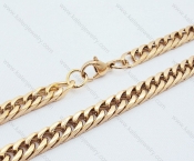 Stainless Steel Gold Plating Necklace - KJN200017