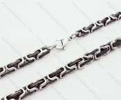Stainless Steel Black Plating Necklace - KJN200021