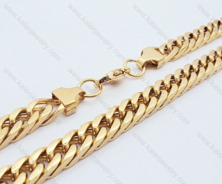 Stainless Steel Gold Plating Necklace - KJN200027