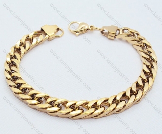 Mens Stainless Steel Gold Plating Bracelets - KJB200006