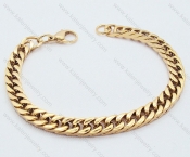 Mens Stainless Steel Gold Plating Bracelets - KJB200007