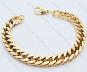 Mens Stainless Steel Gold Plating Bracelets - KJB200008