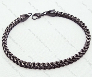 Black Plated Snake Shaped Stainless Steel Stamping Men's Big Bracelets - KJB200011
