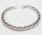 Noble Silver Plated Stainless Steel Stamping Bracelets for Men - KJB200040