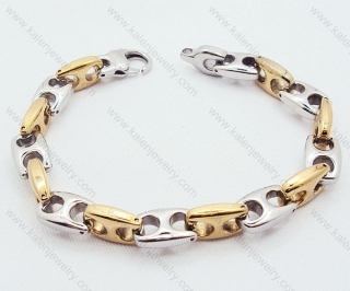 Assorted Gold and SIlver Plating Stainless Stainless Steel Stamping Bracelets - KJB200042