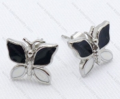Epoxy Stainless Steel Butterfly Earrings