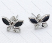 Epoxy Stainless Steel Butterfly Earrings