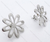 Stainless Steel Cutting Flower Earrings