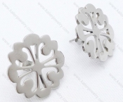 Stainless Steel Cutting Flower Earrings