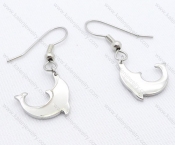 Stainless Steel Dolphin Earrings KJE050116