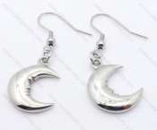 Stainless Steel Cartoon Moon Shaped Earrings Wholesale - KJE050119