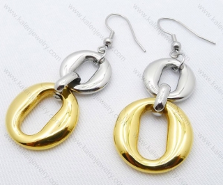Wholesale Stainless Steel Big and Small Round Cartoon Earrings