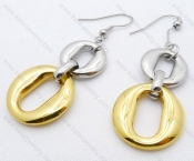 Intermediate Gold and Silver Colour Stainless Steel Cartoon Round Earrings
