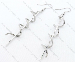 Wholesale Stainless Steel Line Earrings - KJE050725