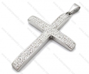 Wholesale Stainless Steel Crystal Cross Pendants - KJP050957