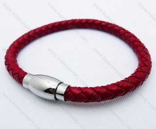 Stainless Steel Leather Bracelets - KJB030035