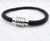 Stainless Steel Leather Bracelets - KJB030043