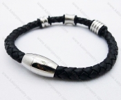 Stainless Steel Leather Bracelets - KJB030054