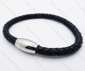 Stainless Steel Leather Bracelets - KJB030056