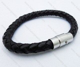 Stainless Steel Leather Bracelets - KJB030063