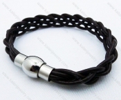 Stainless Steel Leather Bracelets - KJB030071