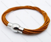 Stainless Steel Leather Bracelets - KJB030077