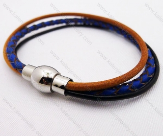 Stainless Steel Leather Bracelets - KJB030081