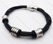 Stainless Steel Leather Bracelets - KJB030085