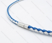 Leather necklace with Stainless Steel Pendant - KJN030013