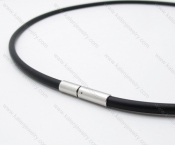 Leather necklace with Stainless Steel Pendant - KJN030023
