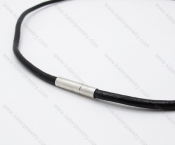 Leather necklace with Stainless Steel Pendant - KJN030027