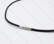 Leather necklace with Stainless Steel Pendant - KJN030029