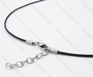 Leather necklace with Stainless Steel Pendant - KJN030040