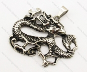 Stainless Steel Dragon Pendant - KJP051009