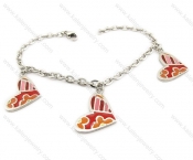 Stainless Steel Cute Colourful Heart Bracelets - KJB160010